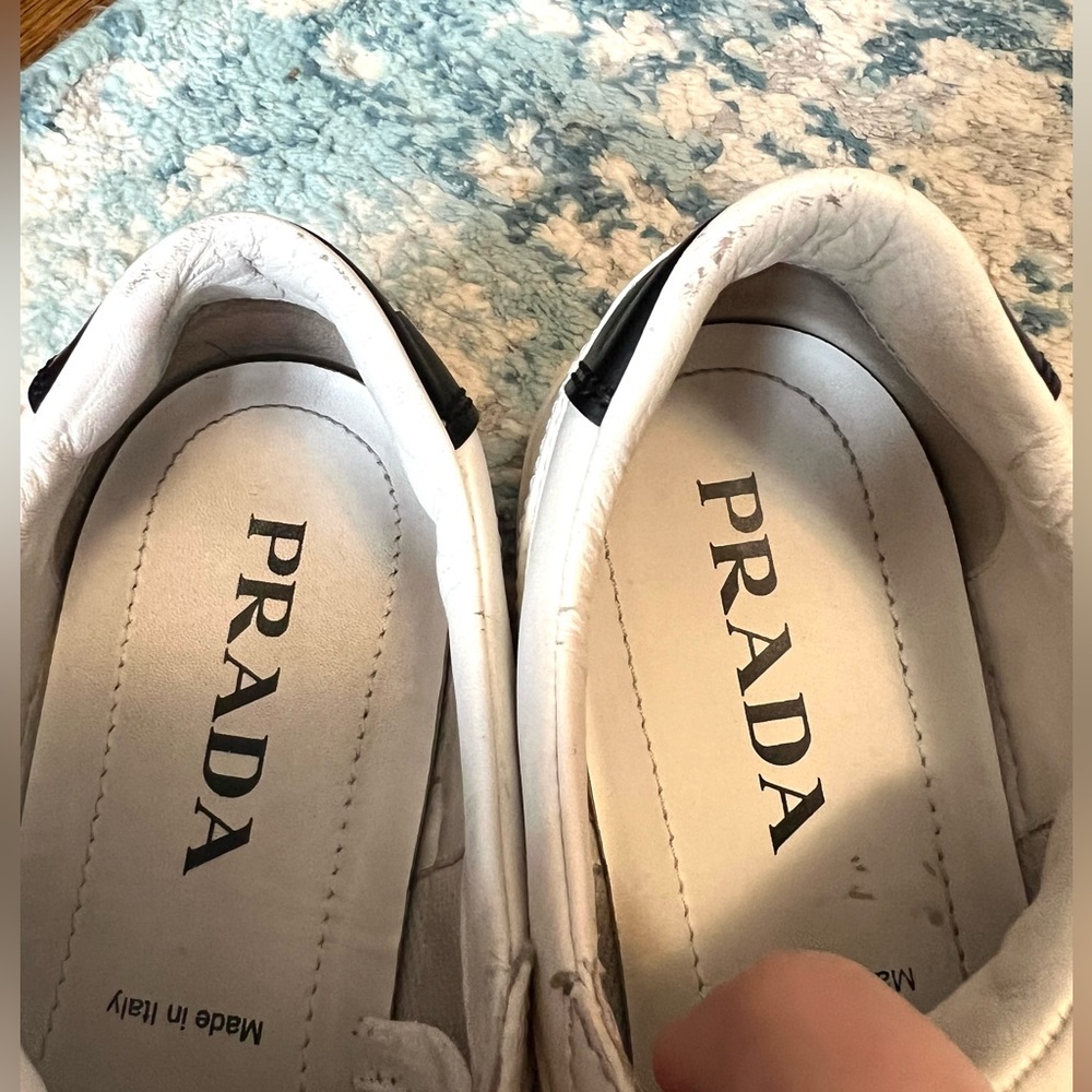 Prada low top white leather sneakers 39.5 EU - Picture 13 of 13